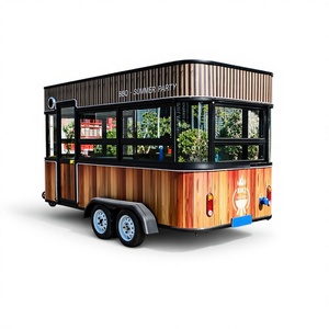 Eye-<b>Catching</b> Fiberglass Mobile Food Unit Compact Food Vendor Charming Food Cart 4-Wheel Mini Food Truck Burger Ice Snack Food - Product Image 6