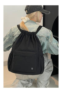 Sac à cordon de shopping en polyester personnalisé promotionnel avec logo, sac de sport en nylon en gros, sac à dos de sport - Product Image 4