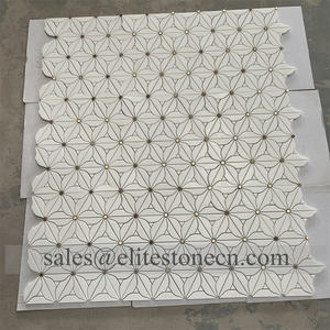 大理石模様のヨーロッパ風モダンモザイクピールアンドスティック壁タイル（ホームデコレーション用） - Product Image 2