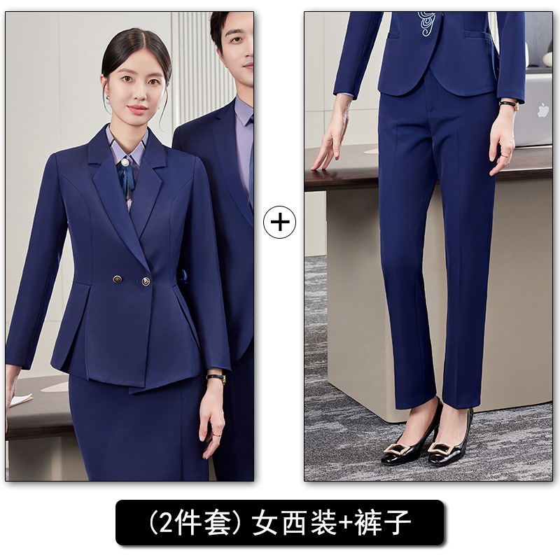 Women's dark blue suit pants
