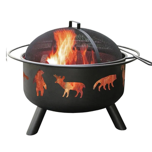 Brasero de jardin extérieur en <span class=keywords><strong>marbre</strong></span>, foyer à bois, barbecue en métal, foyer chauffant avec base - Product Image 3