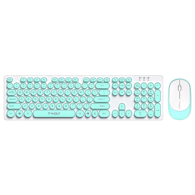 TF770 Wireless Pink Keyboard and Mouse Mini Thin and Light Keyboard Mouse Combos Computer Peripherals Office Laptop Accessories