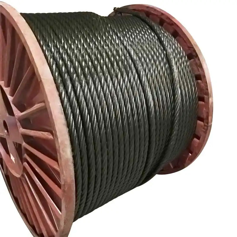 China hot sale cable de acero 6x19 7x19 galvanized steel wire rope with asphalt oil 250m per reel