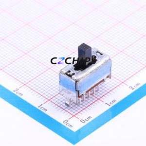 SSSF024800 Slide Switch Through hole Component (THT) Switch Double Pole Three Throw Rectangle Pin Header PC Pin 14.5mm - Product Image 1