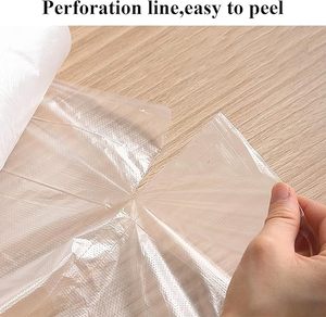 Bolsas de Plástico Transparente de Grado Alimenticio con Base Cuadrada y Asa Tipo Camiseta, Rollos Continuos Duraderos, Fáciles de Abrir, para Alimentos, Bocadillos y Comida para Mascotas - Product Image 5