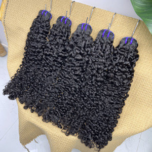 Vente en gros cheveux bouclés bruts birmans Cabelos cheveux humains birmans bouclés non traités cheveux humains vietnamiens vendeurs de paquets de cheveux bouclés birmans - Product Image 2