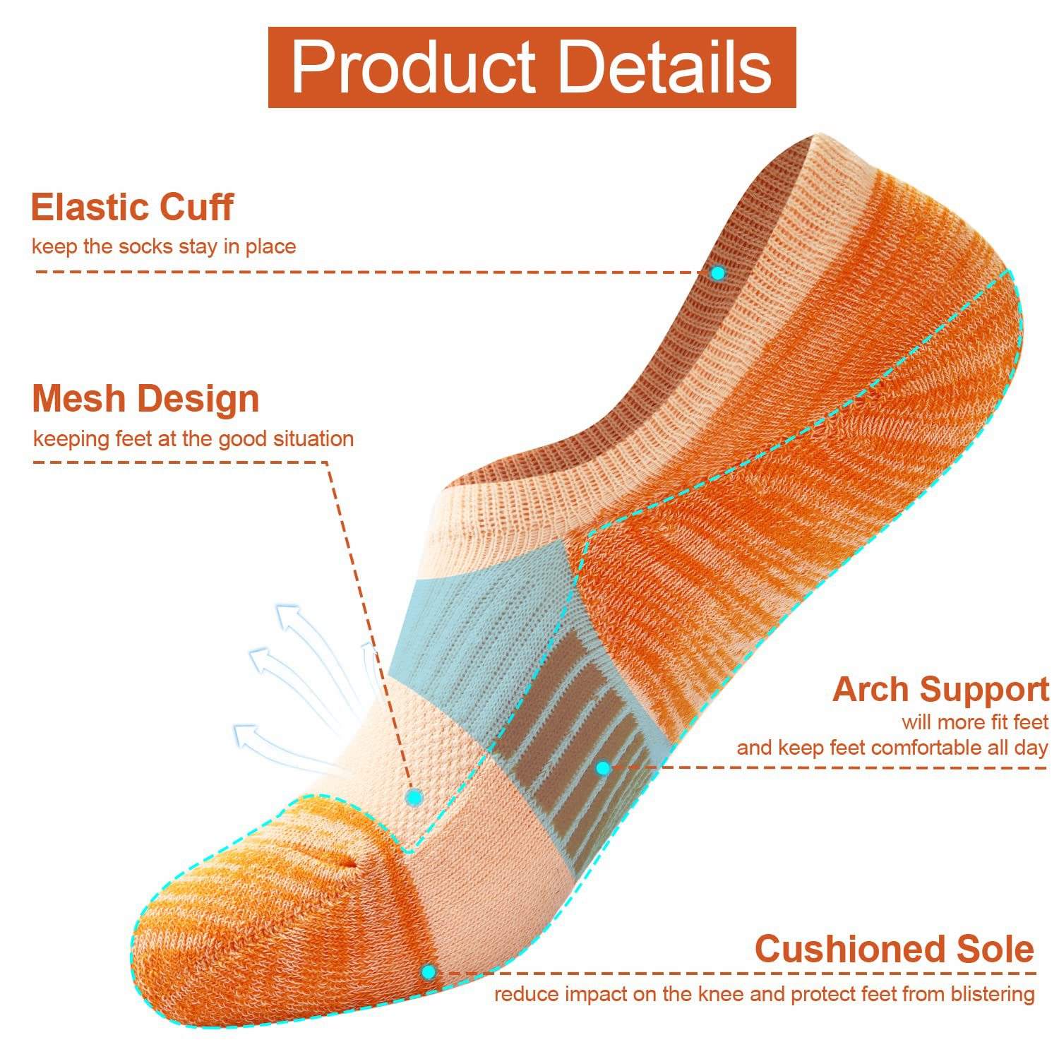 High Quality Low Cut Socks Non Slip Flat Boat No Show Invisible