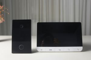 Connexion par câble à 2 fils <span class=keywords><strong>Sonnette</strong></span> vidéo Système d'interphone Ip à écran tactile de 7 pouces Interphone d'appartement - Product Image 4