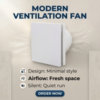 Ventilateur d'extraction de plafond étanche 4 pouces silencieux à courant alternatif pour salle de bain avec volet anti-refoulement pour usage domestique