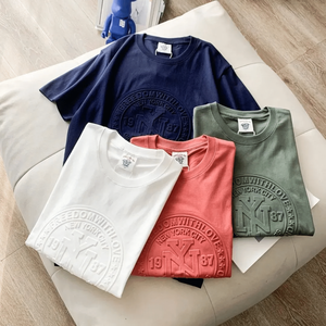 เสื้อยืดคอตตอน 100% ทรงหลวมสไตล์วินเทจ ซักแล้ว ใส่ได้ทั้งผู้หญิงและผู้ชาย  รับสกรีนลายและโลโก้ตามสั่ง - Product Image 3
