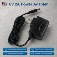 Alimentation électrique murale personnalisable AC/DC 5V 6V 12V 24V 0.1A 0.5A 1A 2A avec prise US pour éclairage LED et caméra CCTV