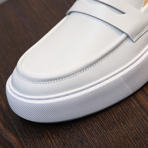 Mocassini retrò con suola spessa <span class=keywords><strong>da</strong></span> <span class=keywords><strong>uomo</strong></span>, <span class=keywords><strong>scarpe</strong></span> <span class=keywords><strong>da</strong></span> passeggio alla moda, in vera pelle morbida, antiscivolo - Product Image 3