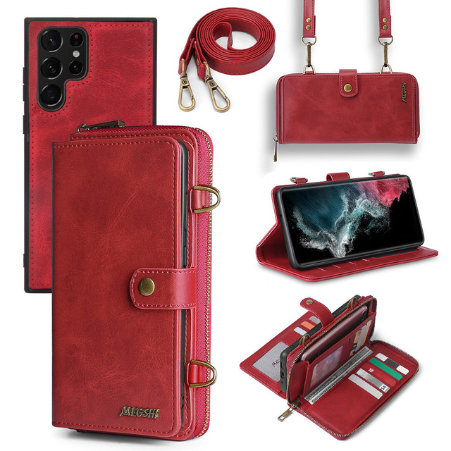 Detachable Wallet Leather Phone Case for Samsung Galaxy A21S A20E A50 A51 A70 A71 S8 S9 S10 S20 S21 S22 Plus Note20 Ultra S21FE