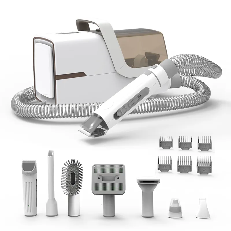 Kit de toilettage pour animaux de compagnie, sans fil, rechargeable, avec aspirateur