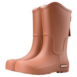 Bottes de pluie en PVC antidérapantes imperméables et résistantes à l'usure pour femmes - Product Image 2