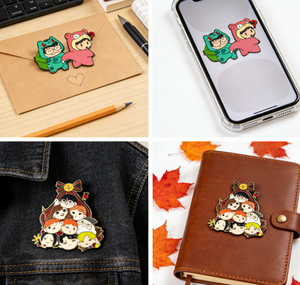 Broche en métal émaillée personnages classiques Pokémon : Pikachu, Eevee, Charmander, Squirtle, Bulbasaur - Product Image 2