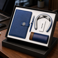 Ensemble de Carnets de Luxe Personnalisés A5, Relié en Cuir PU, Journal d'Affaires avec Stylo, Tasse Thermos et Boîte Cadeau, Promotion de Diplôme, Plusieurs Couleurs