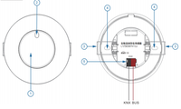 KNX/EIB Smart Hotel System Prix d'usine Capteur de présence biologique Outils pour la domotique KNX