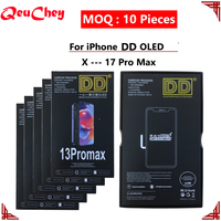 MOQ : 10 pièces, vente en gros, écran tactile LCD souple et rigide DD OLED pour iPhone X XS XR 11 12 13 14 15 16 16E 17 Air MAX Plus Pro