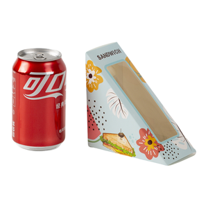 Caja <span class=keywords><strong>para</strong></span> llevar sándwich de <span class=keywords><strong>papel</strong></span> Kraft portátil impermeable Recubrimiento UV y laminación mate a prueba de aceite con forro de esponja - Product Image 4