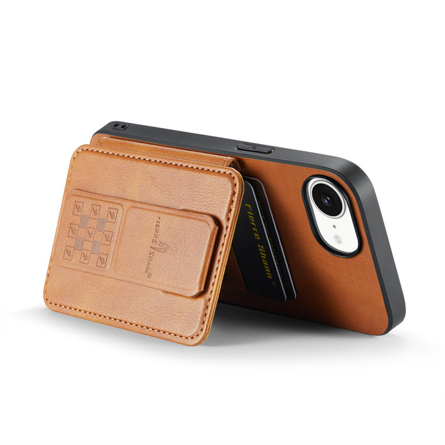 Magnetic PU Leather Phone Case Wallet for iPhone 16E, for iPhone 11 12 13 14 15 16 Pro Kickstand case with Card Holder