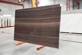 Losa de Mármol Pulido Marrón Oscuro con Corte Transversal y Vetas de Madera Obama para Aplicación en Paredes y Pisos Interiores - Product Image 6