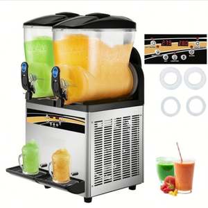 Slush Machine 2 Tanques 15L * 2 Bebida congelada 1000W Uso comercial - Product Image 1
