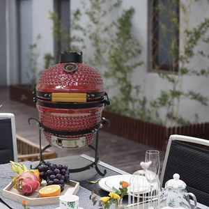 AUPLEX Parrilla Kamado de Cerámica Perlada de 13 Pulgadas, <span class=keywords><strong>Asador</strong></span> para Exteriores, Camping, Barbacoa, Ahumador de Pellets de Acero, Sin Humo, Plegable, de Carbón - Product Image 4