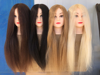 Tête de mannequin d'entraînement pour femme, cheveux humains 100%, blond long, visage européen, nouveau modèle 2025