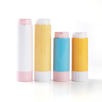 Flacon pulvérisateur sans air à pompe en plastique givré cosmétique remplaçable de 30ml 50ml 100ml