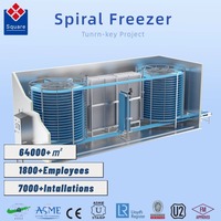 Équipement de congélation à double spirale, nouvelle conception, construction en acier inoxydable, fonctionnement continu pour aliments congelés