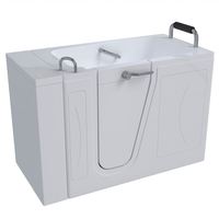 Baignoire autoportante rectangulaire moderne Whirlpool avec fonction de trempage et massage à bulles d'air pour les personnes âgées
