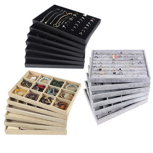 Đồ trang sức lưu trữ hộp hiển thị khay cho dây chuyền mặt dây nhẫn bông tai vòng tay-đạo cụ thanh Lịch tổ chức hiển thị của bạn kho báu - Product Image 1