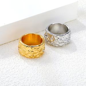 แหวนปรับขนาดได้ประดับเพทายหลากสีสัน ดีไซน์เฉพาะตัว วัสดุสแตนเลสชุบทอง 18K รูปทรงสี่เหลี่ยมและหัวใจ สำหรับผู้หญิง - Product Image 6