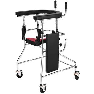 Adult <b>Walker</b> With Seat And Backrest For <b>Elderly</b> Stroke Rehabilitation Training Equipment Lower Limb Walking Aid Standing Frame - Product Image 1