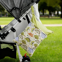 Sac à couches respirant personnalisé en gros, sac fourre-tout étanche avec compartiments séparés pour couches de bébé, motif imprimé – Grande Vente