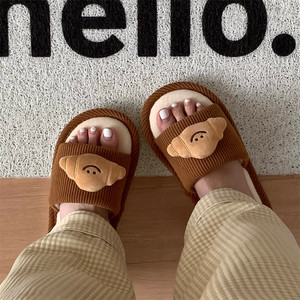 XIXITIAO Pantuflas de Algodón para Mujer, para Dormitorio, de Poliéster, para Interiores, Anticolisión, con Plataforma, Cálidas para Invierno, para Exteriores, con Suela Suave de EVA - Product Image 4