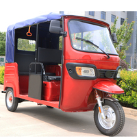 Tricycles Tricycles Électriques Bajaj Adulte 3 Roues, Taxi Ouvert Tuk Tuk Rickshaw avec Puissance Électrique 60v