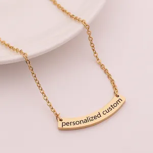 Custom Necklace For Women Personalized Engraving Name Date Stainless Steel Couple Necklace Jewelry Gifts Pulsera Personalizada