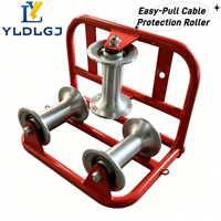 Rouleau de guidage de câble triple YILI en aluminium, système de tirage de câbles robuste à trois roues pour tuyaux et câbles