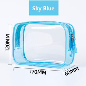 Factory Design Fashion Woman Travel Portable Waterproof Transparent PVC <b>Storage</b> Makeup Bag <b>Toiletry</b> Cosmetic Bag with Zipper - Product Image 2