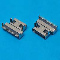Connecteur femelle Type-C 24 broches, interface de prise SMT 4 broches intégrée, montage horizontal, connecteur en plastique, 3A 220V 5,70 cm