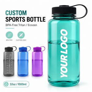 Botella de Agua Deportiva de Plástico Tritan Ecozen Personalizada con Logotipo, Libre de BPA, para Eventos, Promociones y Regalos - Product Image 1
