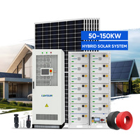 Système solaire hybride personnalisé Lovsun 50 kW 100 kW 150 kW 3 phases 380 V 50 Hz, système de stockage d'énergie solaire incluant des batteries de 208 kWh