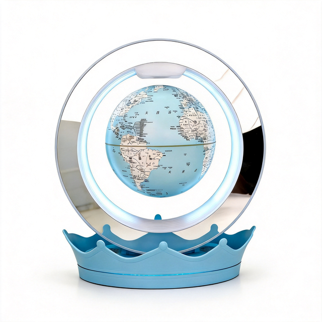 High Tech LED Light Educational Learning Toy Magnetic Levitation Globe AI Smart AR Technology for Speaker Desktop Desk