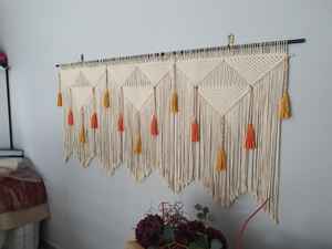 หัวเตียงศิลปะสดใสตกแต่งห้องนอนแขวนผนังขนาดใหญ่ของตกแต่งบ้านสไตล์โบฮีเมียน - Product Image 2