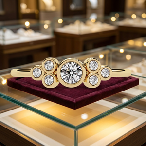 Anillo Apilable Clásico Minimalista de Oro Sólido de 14k para Mujer con Diamante Redondo Cultivado en Laboratorio Certificado por IGI, para Regalo o Uso Diario - Product Image 2