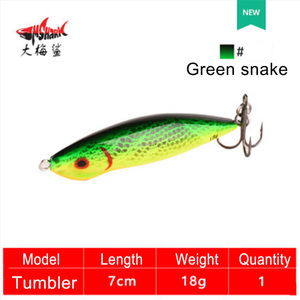 Esca dura <span class=keywords><strong>da</strong></span> <span class=keywords><strong>pesca</strong></span> 3 colori Mini Tumbler Mino 7cm 18g di pesce d'acqua dolce esca dura per acqua di mare - Product Image 6