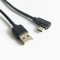 Kabel Data Sudut 90 Derajat 3M Kustom, Sudut Kiri/Kanan Usb Tipe C Kabel Pengisi Daya Tipe C Usb