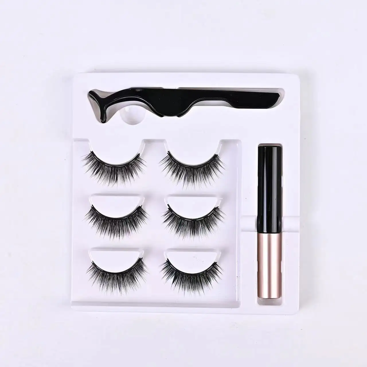 Diğer kavisli küme renk göz kaşmir şerit manyetik kirpik tepsileri asansör vizon diy lashes malzemeleri toptan